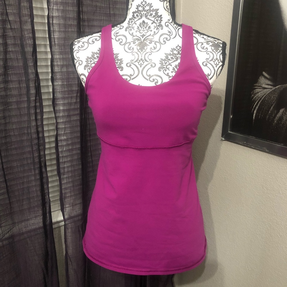magenta lululemon tank